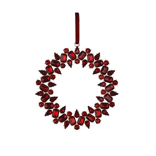 Crystal Wreath - Burgundy 13cm