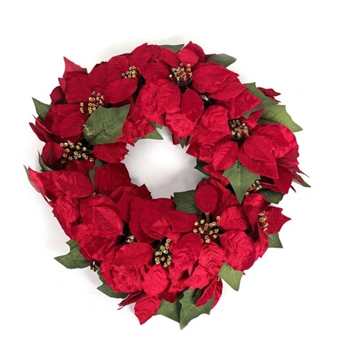 Poinsettia Wreath 65cm