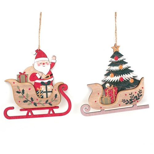 Sleigh Ornament 15cm