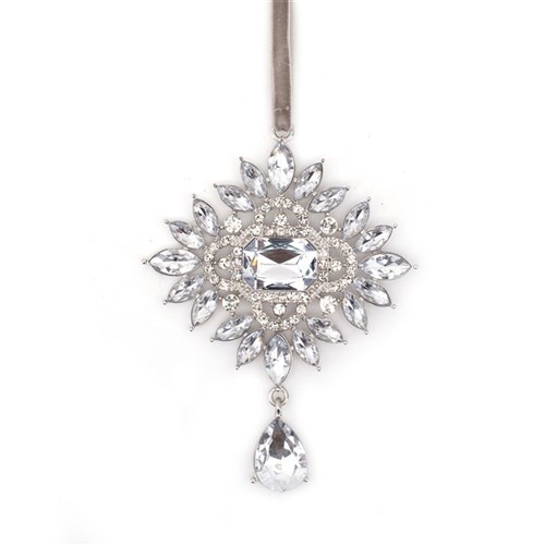 Crystal Snowflake Ornament 10x12cm