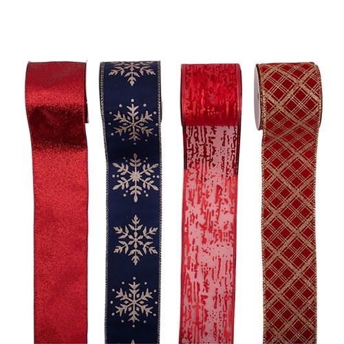 6.3cm x 5m Burgundy Velour Ribbon