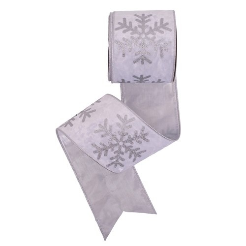 10cm x 10m White Velvet Ribbon