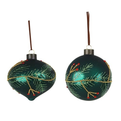 10cm Hand Painted Glass Baubles