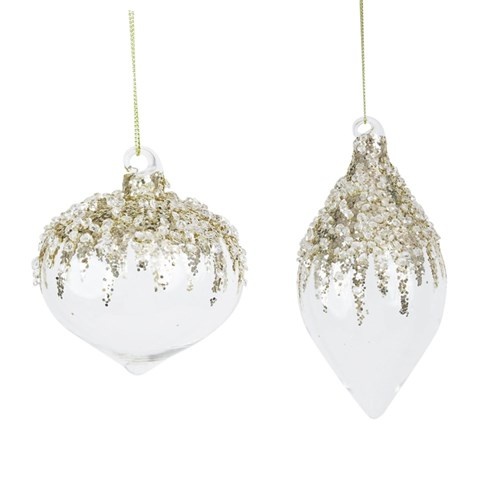 Glass Finial or Onion 14cm