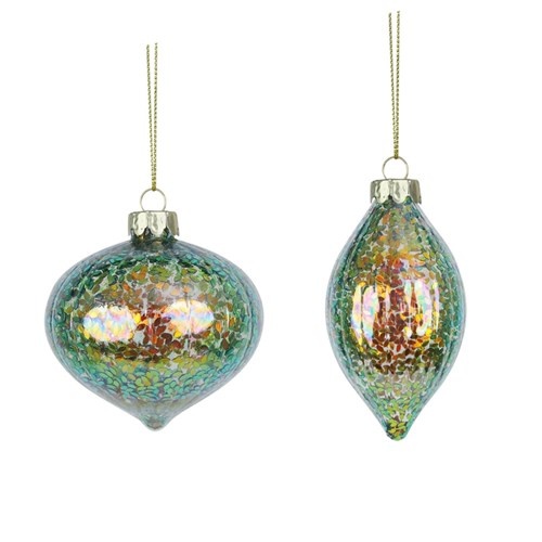 Iridescent Finial or Onion 8cm