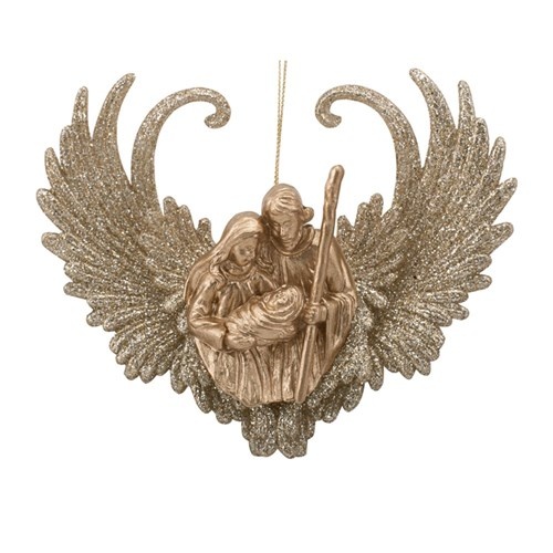 Gold Angel with Wings 14x11cm