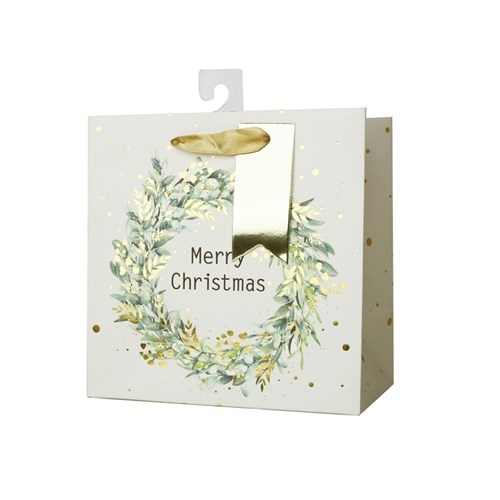 Wreath Gift Bag 17x17x10cm