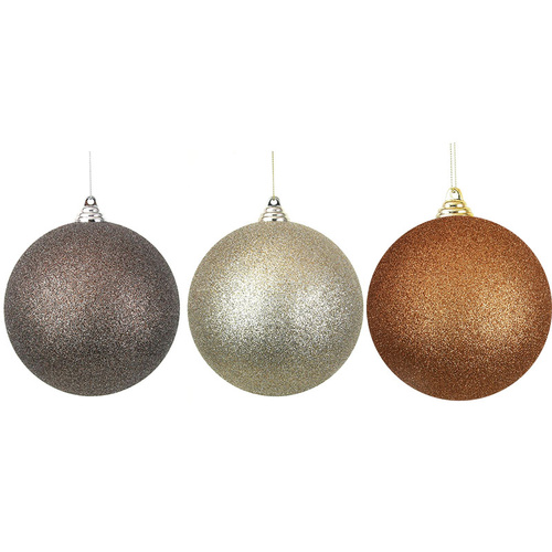 14cm Baubles Chestnut, Champagne or Rose