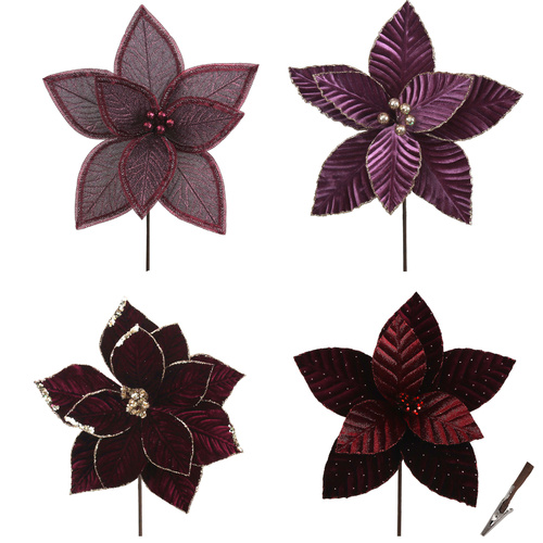 Poinsettias Plum 20cm