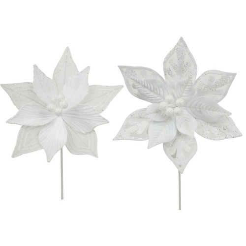 White Poinsettia 26cm