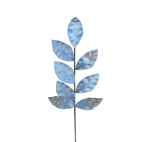 Blue Velvet Leaf Stem 75cm