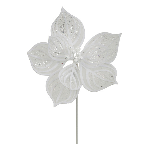 White Lace Poinsettia 27cm
