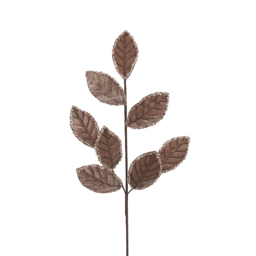 Mocha Velvet Leaf Stem 68cm