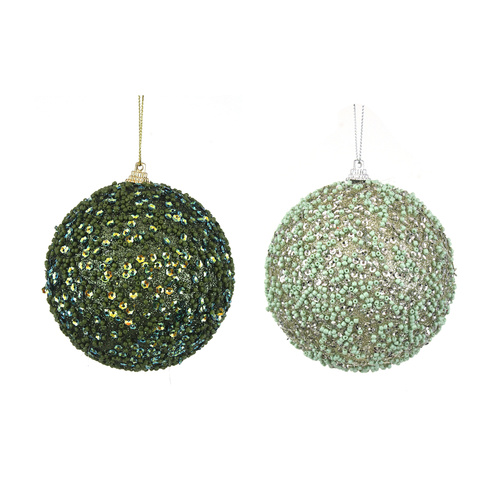 10cm Sage or Platinum Bauble