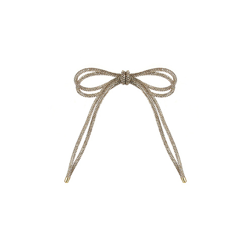Diamante Double Bow Champagne