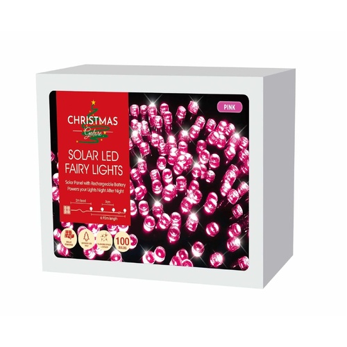 Solar LED Fairy 100 Pink