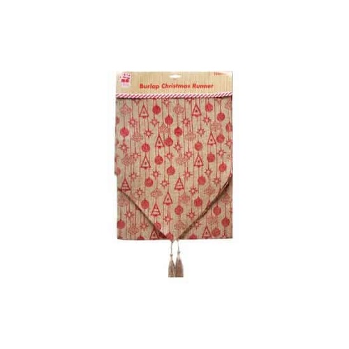 RUNNER GLITT BURLAP 3 ASST 180CM