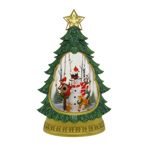 32cm Tree with Snowman