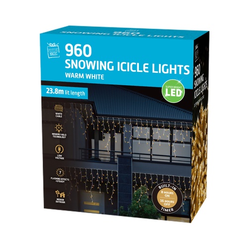 960 LED Snowing Icicle 