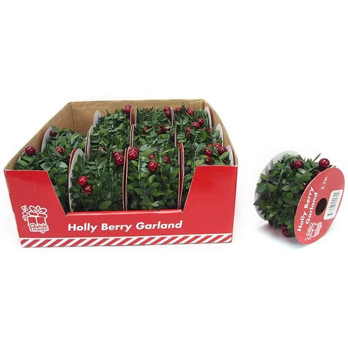 Holly and Berries Garland 2.7m