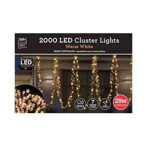LED Cluster Lights 2000 Warm White