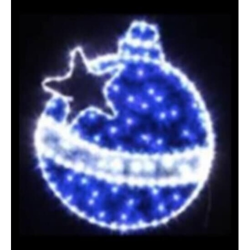 Led Ropelight Tinsel Bauble Blue