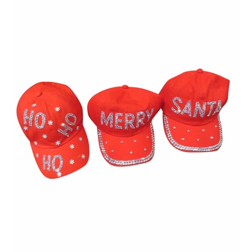 Baseball Cap Jewelled 2 asst