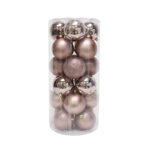 BAUBLES 80MM 24PC BARRELROSE GOLD CG