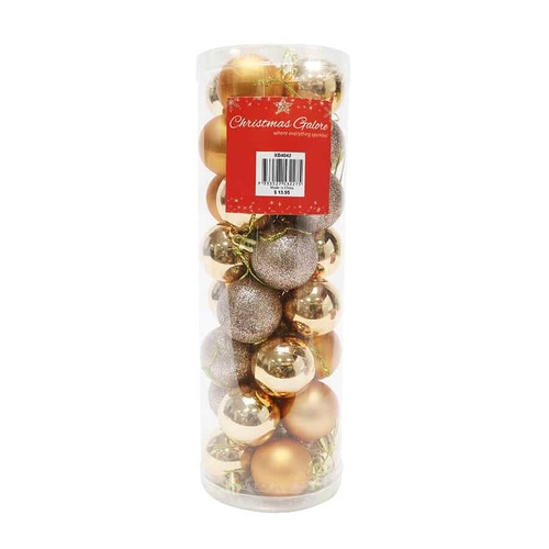 BAUBLES 40MM 32PC CHAMPAGNE CG