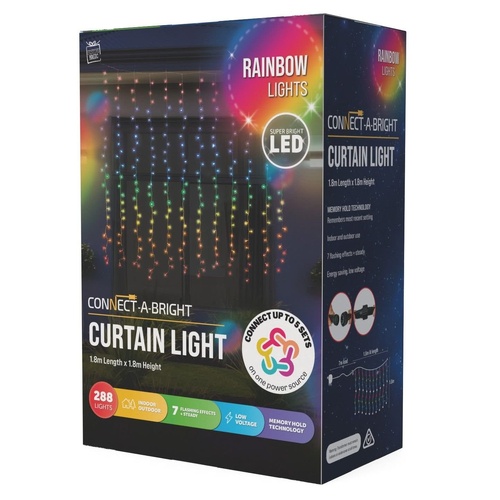 LED Curtain Lights Rainbow 