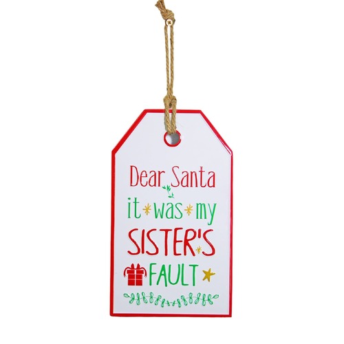 Metal Dear Santa Sister