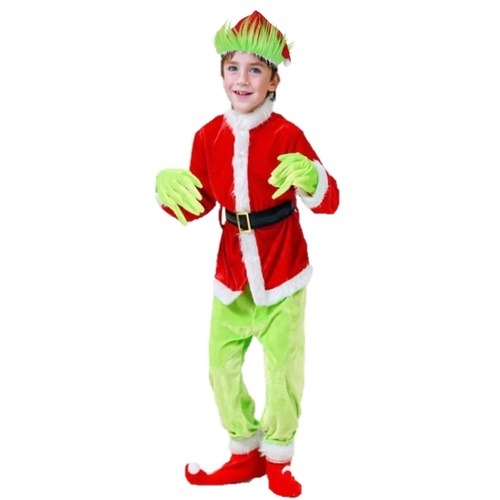 Mean Green Costume Kids 8pc