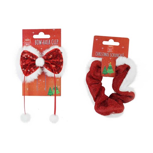 Christmas Clip/Scrunchie Fur Trim..