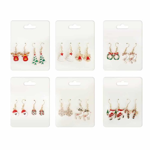 Christmas Dangly Earrings 2pk Asst..
