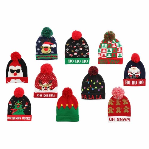 Festive Knitted Beanie Asst..