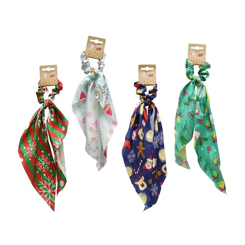 Hair Scrunchie Long Scarf Asst....