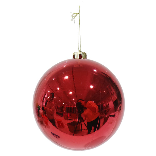 Bauble Shiny 15cm Red