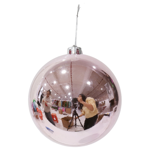 Bauble Shiny 15cm Light Pink