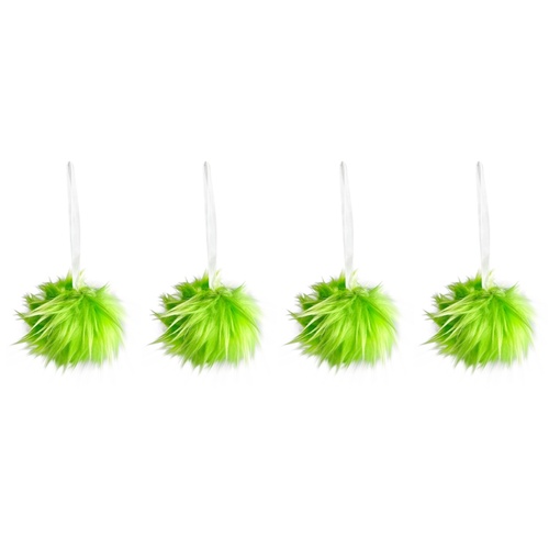 Mean Green Furry Ball 4pk