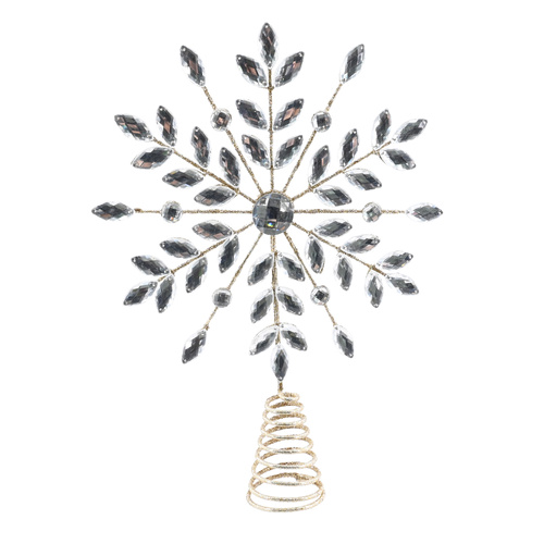 Crystal Snowflake Tree Topper 22cm