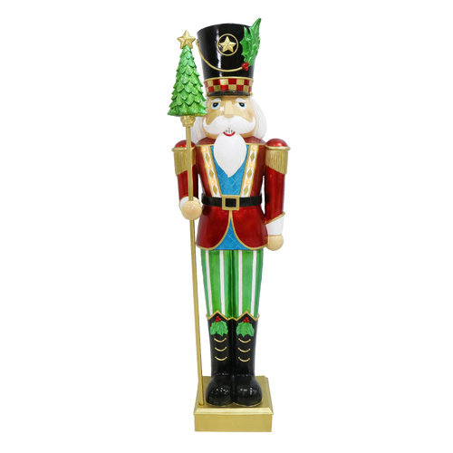 LED Nutcracker Soldier Metallic 152cm