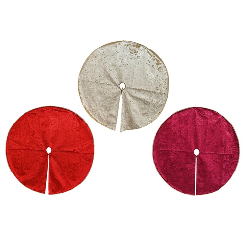 Tree Skirt Velvet Braided 120cm