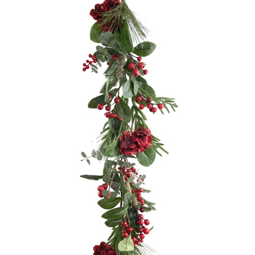 Garland Hydrangea Red 150cm