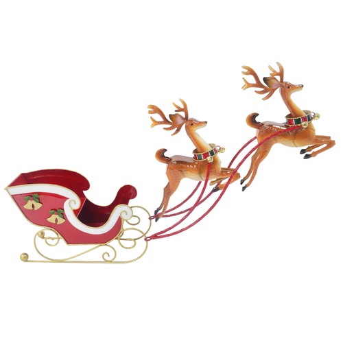 Flying Reindeers with Sleigh 