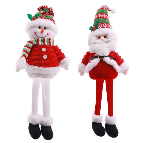 Shelf Sitting Santa or Snowman 65cm 
