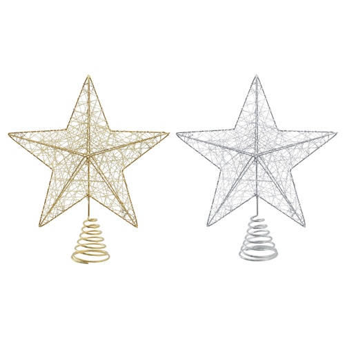 Tree Topper Star Metallic 25cm 
