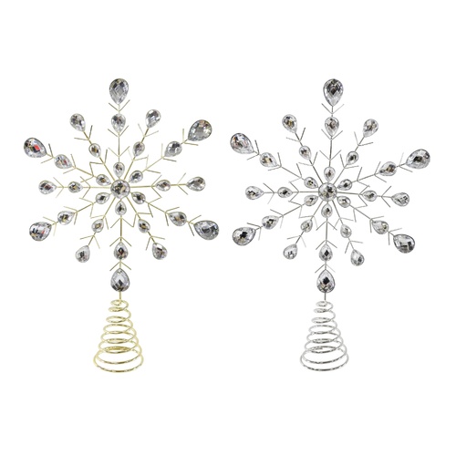 Tree Topper Jewel Snowflake 19cm 