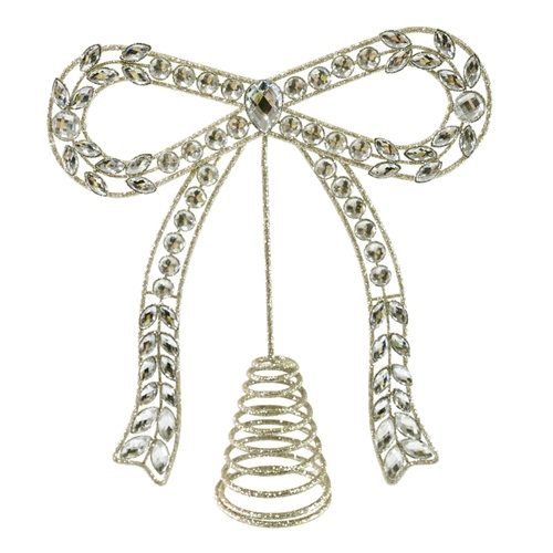 Tree Topper Jewelled Bow 21cm