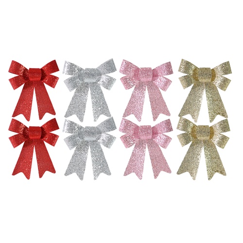 Sparkle Mesh Bow 2Pk