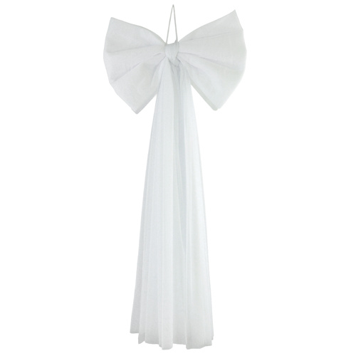 White Draping Bow